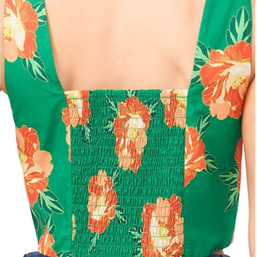 CeCe Floral Skirt Set~peony blooms~Peach Rust - Picture 8 of 9